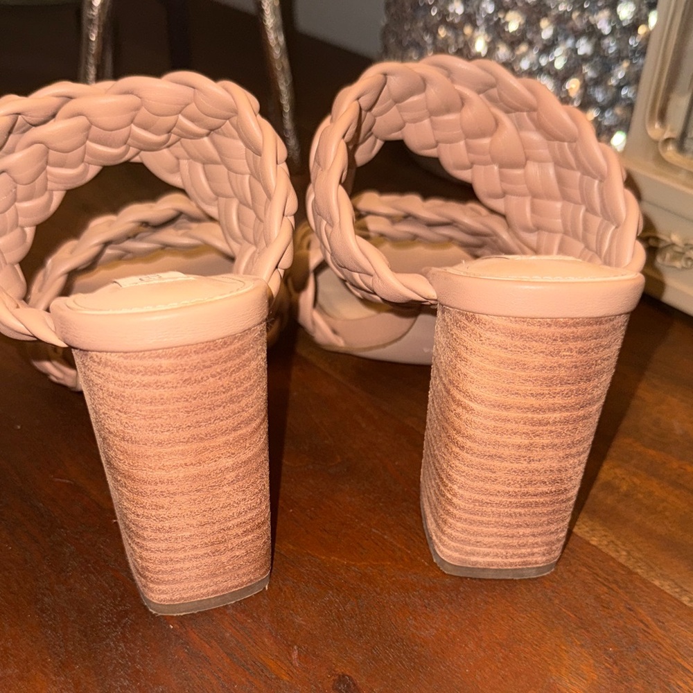 Steve Madden Women's Braided Sandals - tan heels size 8 - Picture 6 of 8